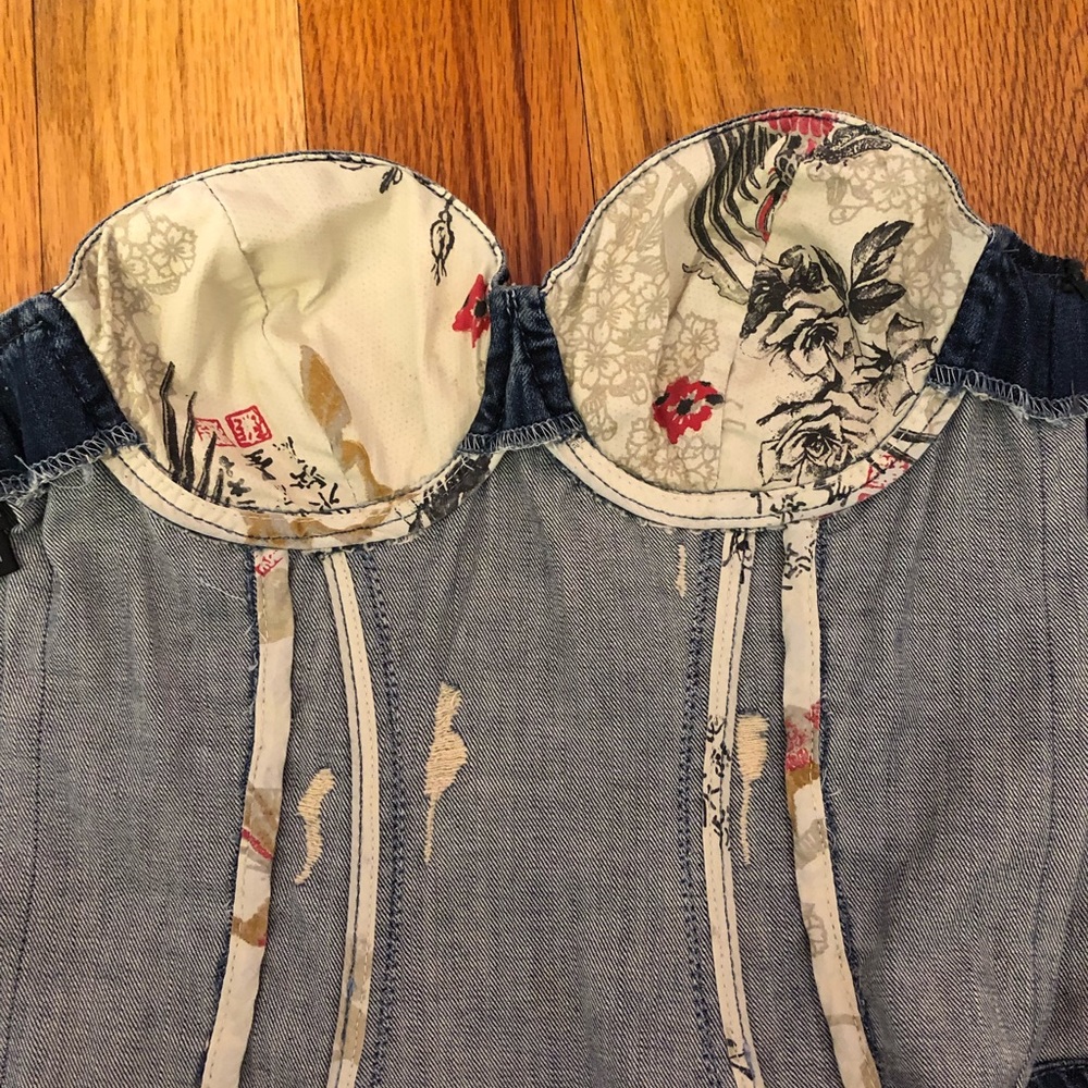 Denim bustier! Special addition! One of a kind ! - Picture 5 of 8